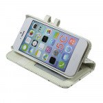 Wholesale iPhone 5C Simple Flip Leather Wallet Case (White)